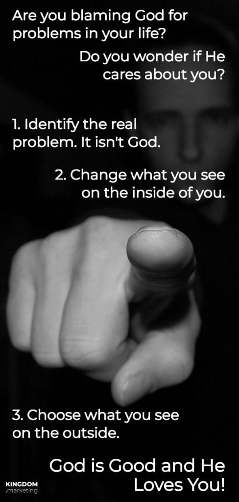 Are you blaming God for your problems? Is isn't God.